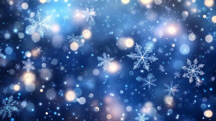 Fototapeta premium Backgrounds Snowflakes View Bokeh Resolution Detail