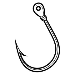 fishing hook vector illustration