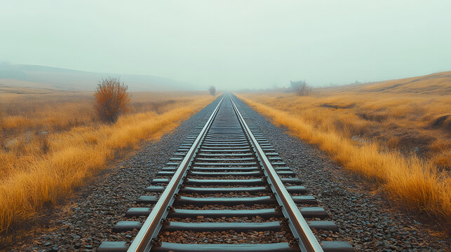 railway, train, rail, railroad, track, transportation, travel, tracks, transport, sky, road, steel, landscape, perspective, rails, way, line, distance, journey, long, path, nature, iron, parallel, met