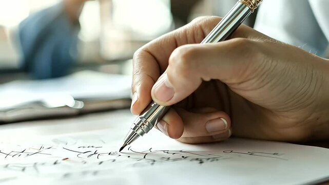 Hand sketching a diagram for hypothesis explanation