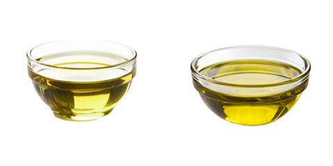 Isolated on a transparent background is a bowl of olive oil, generated by Generative Ai