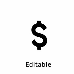 editable dollar illustration vector. dollar icon.