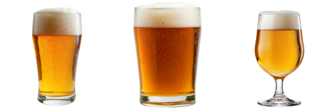 A transparent background isolates a glass of beer in this image produced by Generative Ai