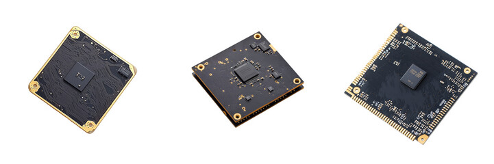 On a transparent background, a microchip is depicted in isolation, generated by Generative Ai