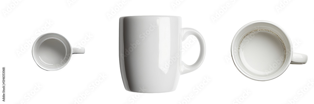 Poster On a transparent background, a cup is shown in isolation, a creation of Generative Ai