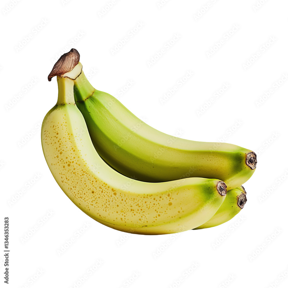 Aufkleber Generative Ai has generated an image of a green banana standing alone on a transparent background