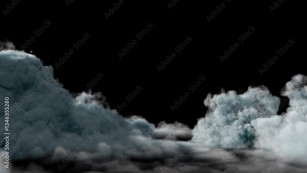 Wall mural soft clouds floating gently on transparent background