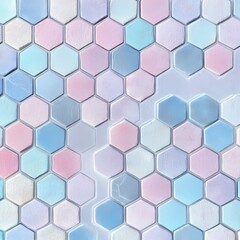 Moonlight Pastel Hexagonal Overview High Pattern Detail