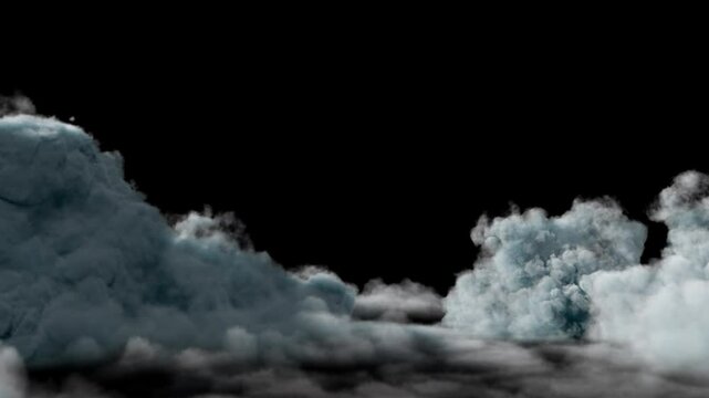 Soft clouds floating gently on transparent background
