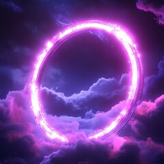 FuturisticCyber Futuristic Neon View Resolution Clouds