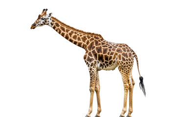 Fototapeta premium Giraffe isolated on transparent or white background, png