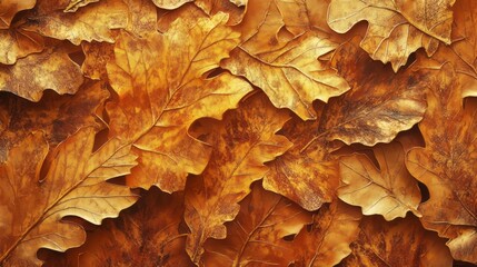 Generic Autumn Leaf Overview Golden Orange Resolution