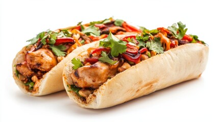 HOT DOG isolated on white background, full depth of field