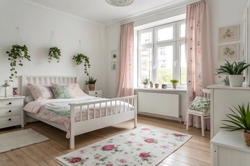 Modern bedroom interior - stock photo