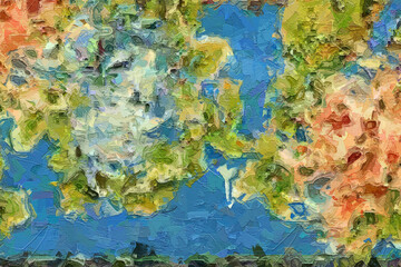 Various oil paintings, flowers, swans, chrysanthemums, paisley roses, peonies, and beautiful flowers