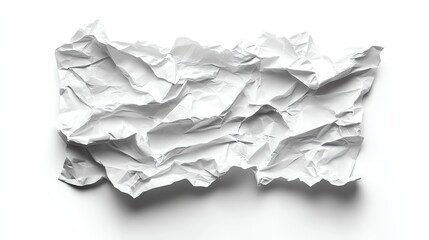 Obraz premium Crinkled White Paper: A Textured Abstract Study