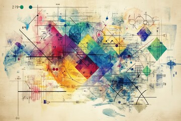 Fototapeta premium mathematics graphic scientific style