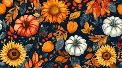 Generic Festive Autumn Perspective Leaves Detailed