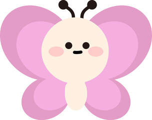 a cute pink baby butterfly