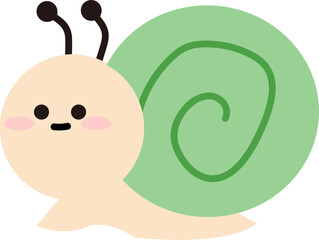 snail on a green background
