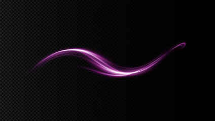 Abstract flowing light wave in purple and pink tones with vibrant curves and energetic motion. Vector illustration ideal for modern wallpapers, backgrounds, and colorful digital design concepts