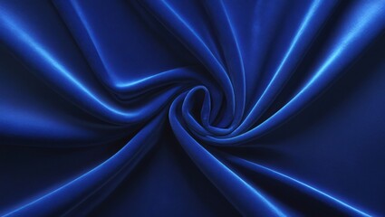 Fototapeta premium A flowing blue silk texture with soft, shiny waves
