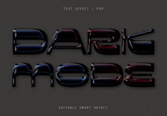 Glossy Dark Text Effect