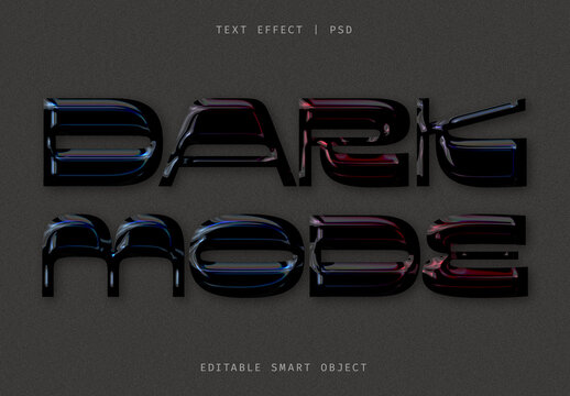 Glossy Dark Text Effect
