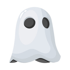 3d style icon showing scary ghost costume prank