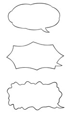 speech bubble set
