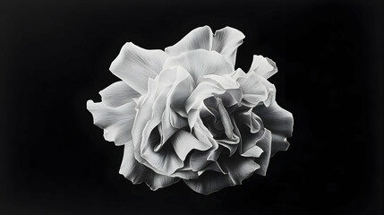 Abstract Grayscale Rose Design
