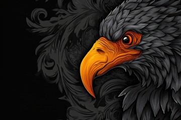 Fototapeta premium Beautiful vulture banner