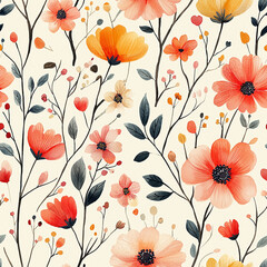 A seamless pattern designed for Mother&rsquo;s Day mug wraps, showcasing heartfelt messages, floral motifs, and subtle pastel backgrounds, creating a warm and loving aesthetic 