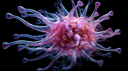 Complex Virus Structure Illustration