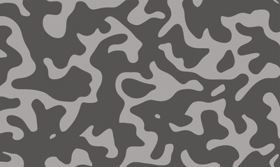 Vector illustration of abstract camouflage fabric design with a mix of gray and khaki green color. Camouflage texture natural soft colors background, wallpaper. For hunting and military purposes.