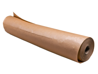 Close-Up View of a Roll of Brown Butcher Paper for Art and Crafts