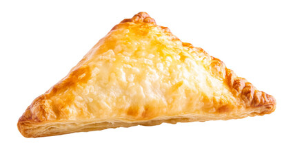 Delicious golden puff pastry isolated on transparent background