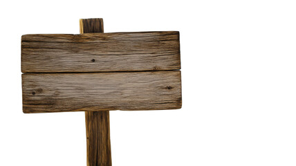 Empty wooden sign showing a transparent background