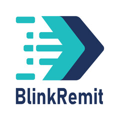 BlinkRemit Logo: A modern logo for a financial service or tech firm, featuring a stylized arrow indicating speed and progress. Clean and professional.
