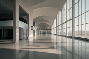 Fototapeta premium Airport terminal with modern construction