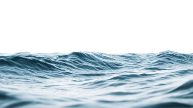 Realistic ocean waves seamless looping animation with transparent background