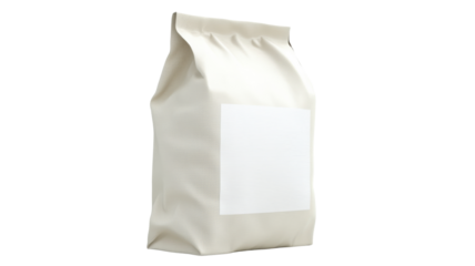 Realistic food bag mockup with transparent background for branding