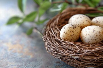 Obraz premium Bird nest banner