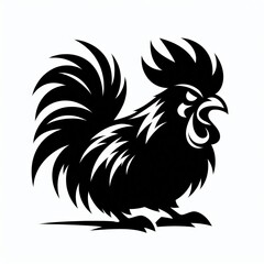 Obraz premium hen and chicken silhouettes illustration