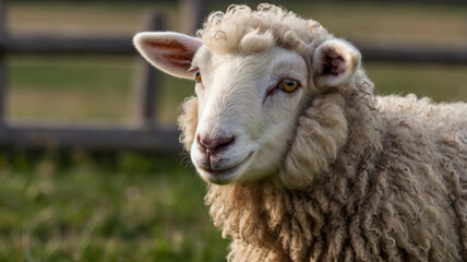 Fototapeta premium sheep in a field