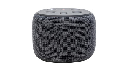 Obraz premium Smart speaker isolated on transparent background with control buttons