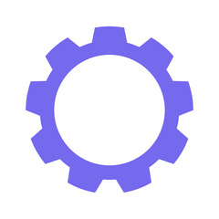 Gear shape icon. Vector sign. Engineering symbol