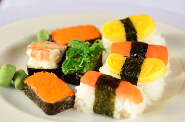 sushi on a plate