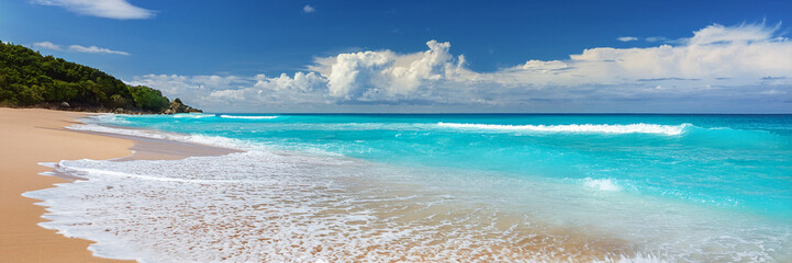 Obraz premium Landscape background with beach and ocean