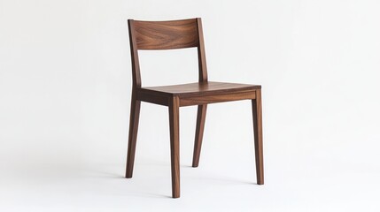 Modern Walnut Dining Chair, Studio Shot